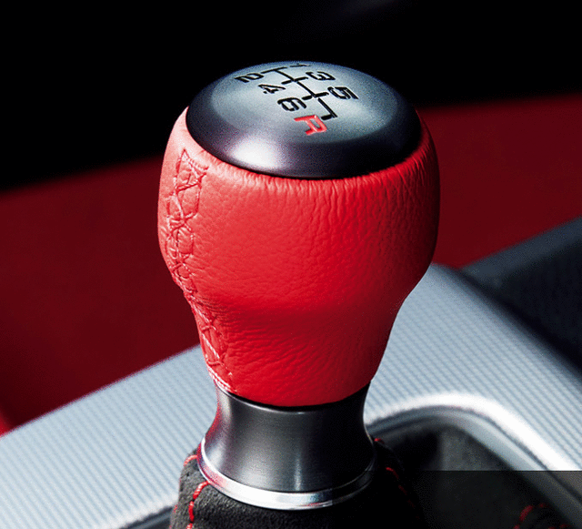 Honda OEM Red Leather Wrapped Shift Knob