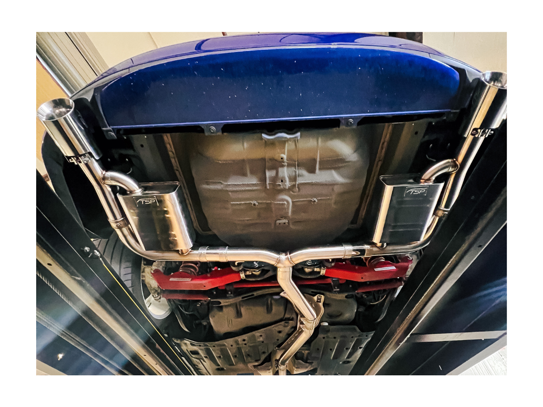 TSP Hibiki Series Valved Exhaust System Civic Si FE1 on car