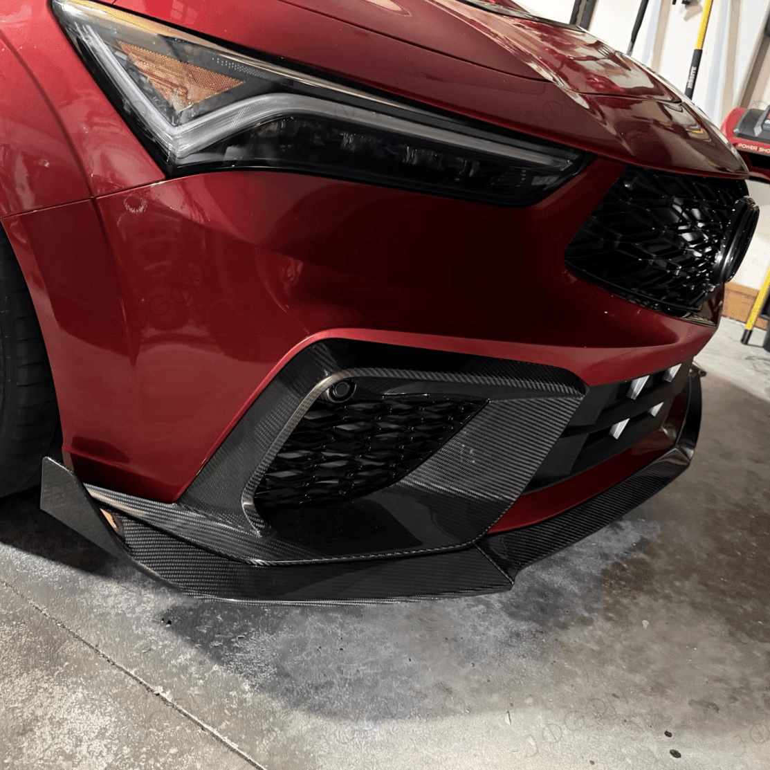 Jogon Carbon Fiber Front Fog Lamp Bumper Vent Overlays | 24+ Integra Type S DE5 - Unity Performance