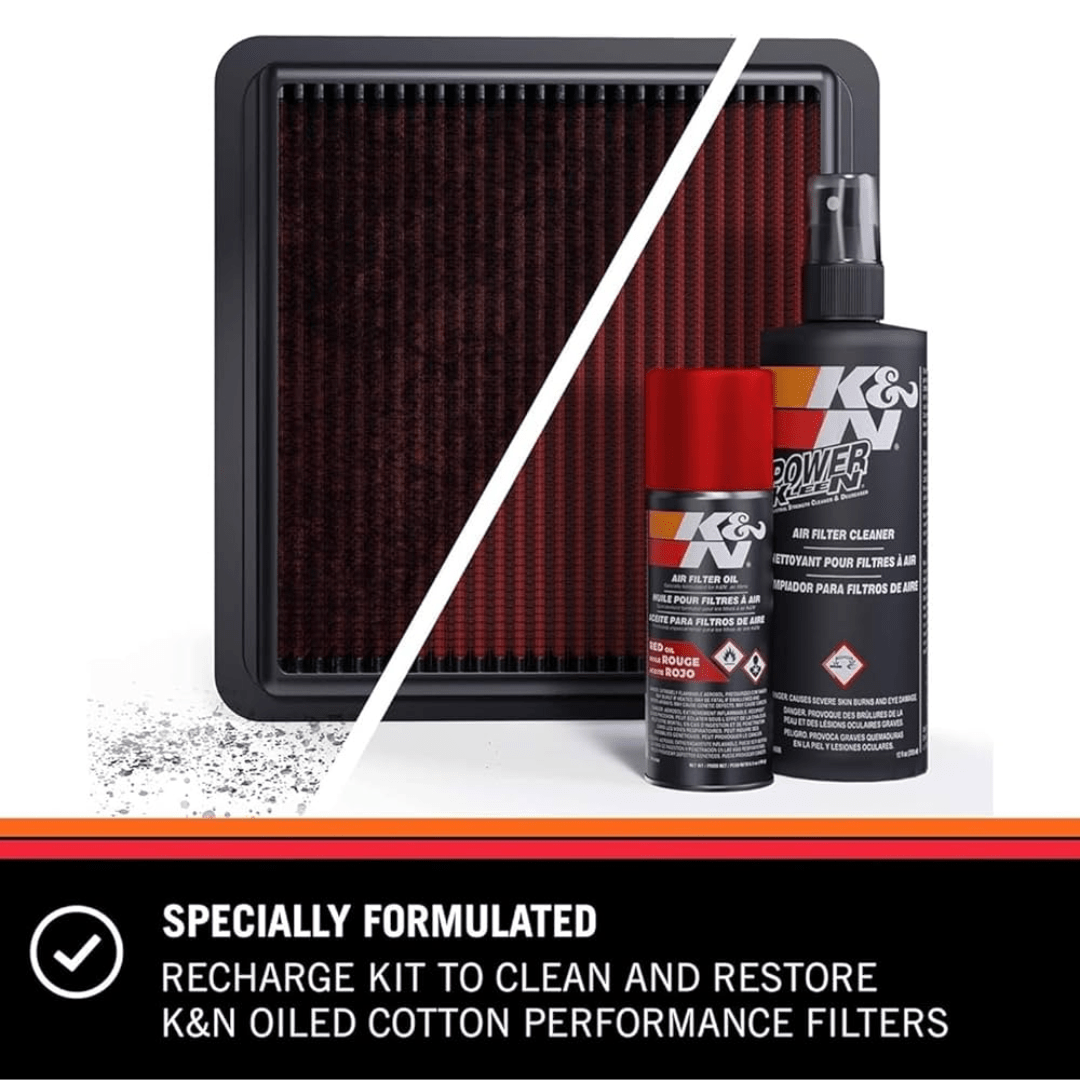 K&N Oiled Air Filter Cleaner & Recharge Kit | 16 - 22+ Civic 1.5T & Si, 23+ Integra - Unity Performance