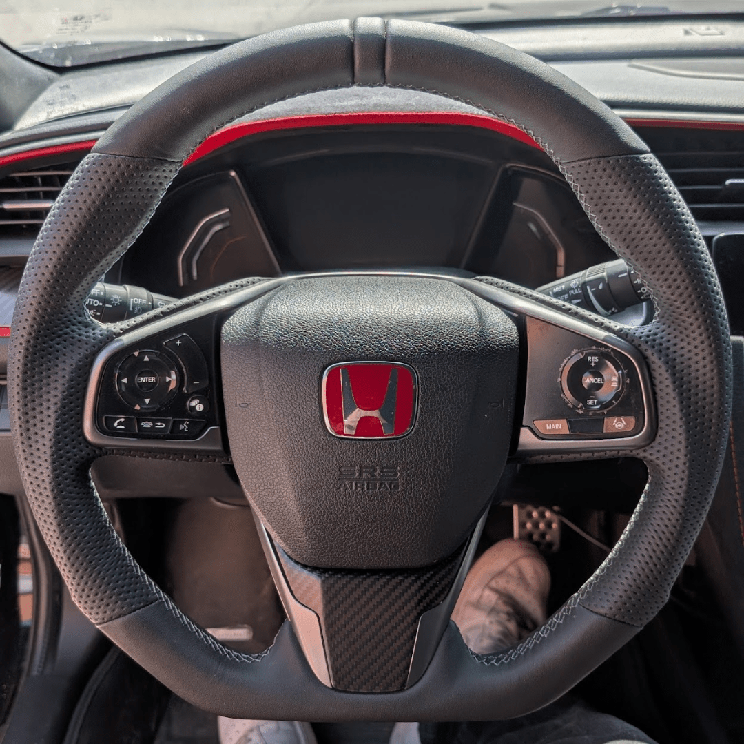 OLM Carbon Steering Wheel Overlay | 16 - 21 Civic - Unity Performance