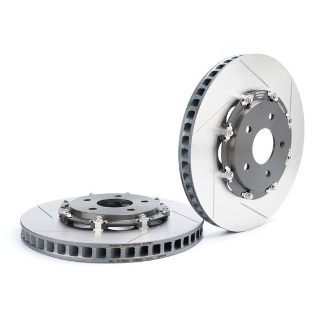 Paragon 2 - piece Slotted Front Rotors | 17 - 23+ Type R FK8 & FL5, 23+ Integra Type S DE5 - Unity Performance