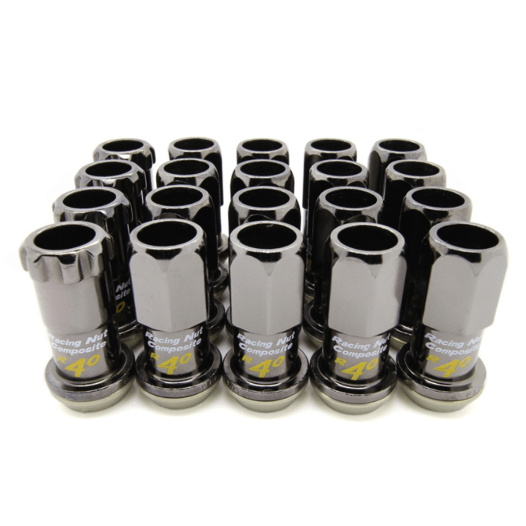 Project Kics R40 Black Lug Nuts (16 standard + 4 locking) | 16 - 22+ Civic, 23+ Integra - Unity Performance