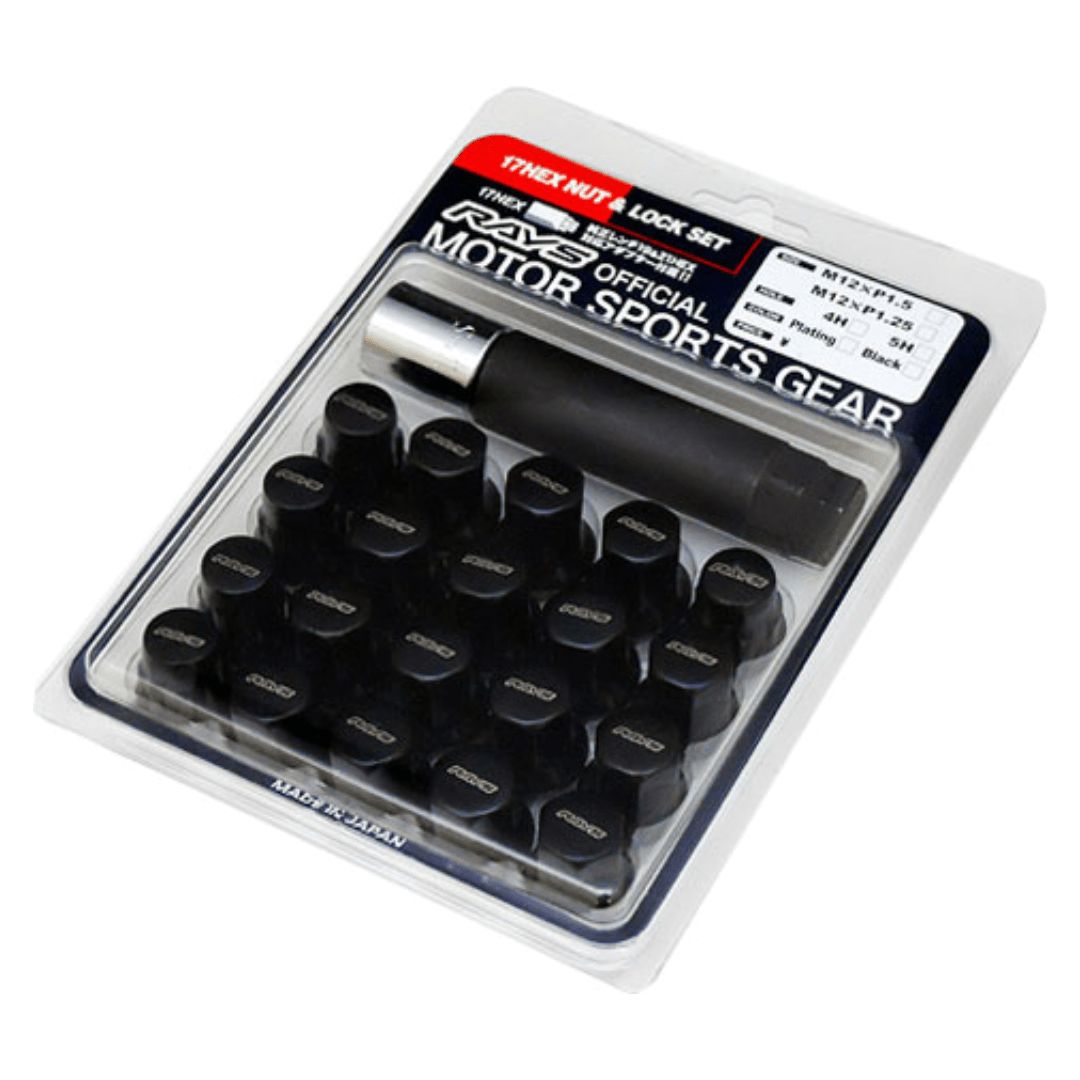 Rays Lock Nut w/Adapter & Lock Nut Key | 16 - 22+ Civic, 23+ Integra - Unity Performance