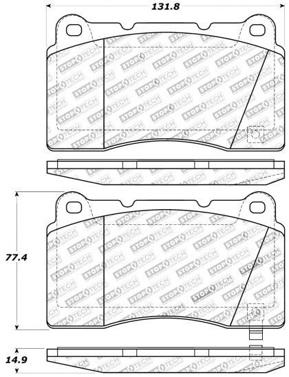 StopTech Sport Front Brake Pads | 17 - 23+ Type R FK8 & FL5, 23+ Integra Type S DE5 - Unity Performance