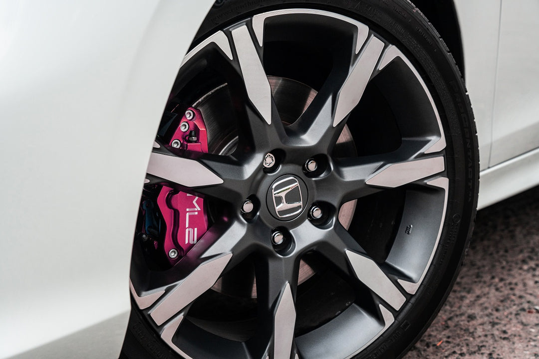 27WON Front 4-Piston Caliper Kit Metallic Crimson