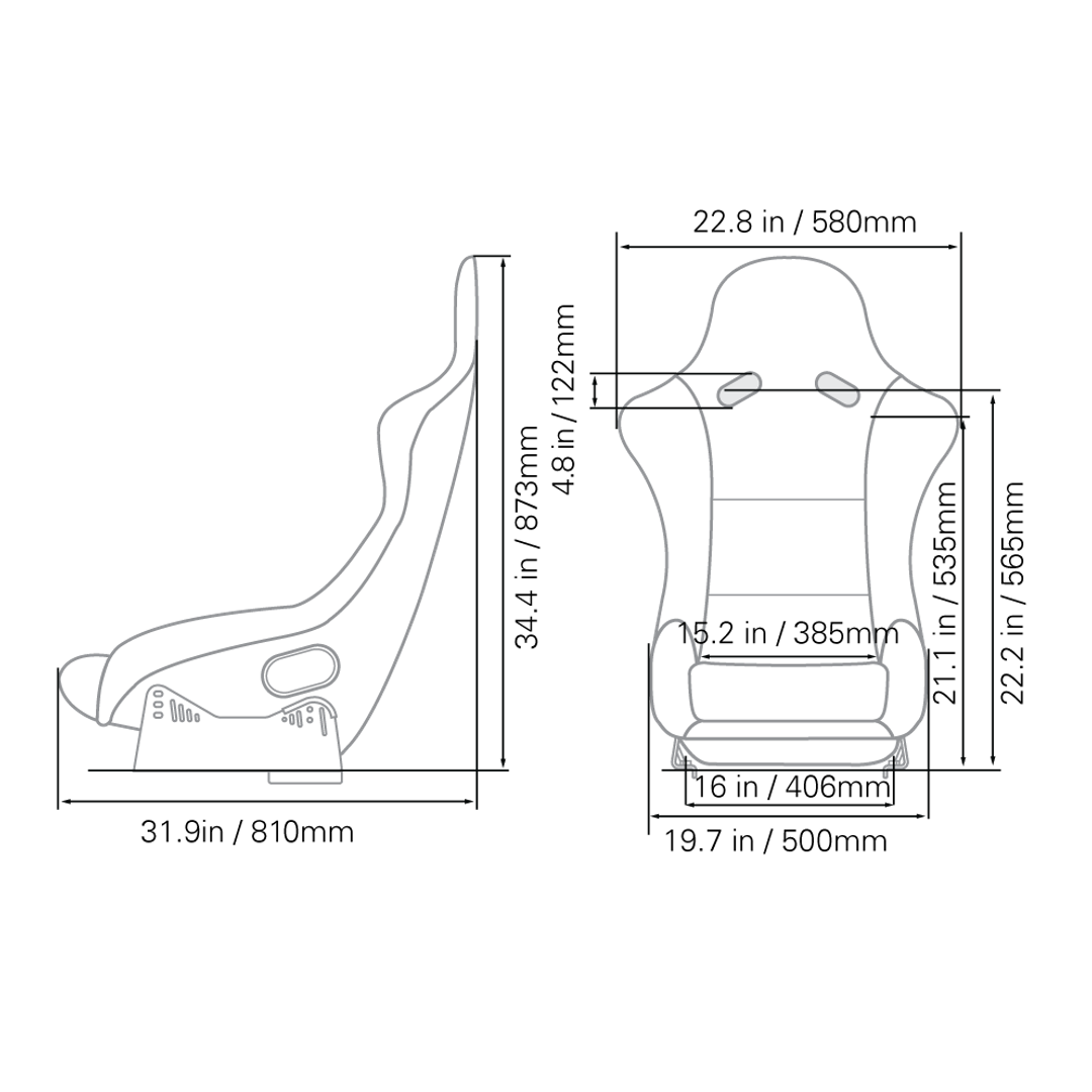 Kinetic Apex Origins Seat dimensions
