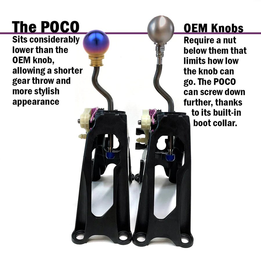 Acuity POCO Burnt Titanium Shift Knob | 16 - 22+ Civic, 18 - 22 Accord, 23+ Integra - Unity Performance