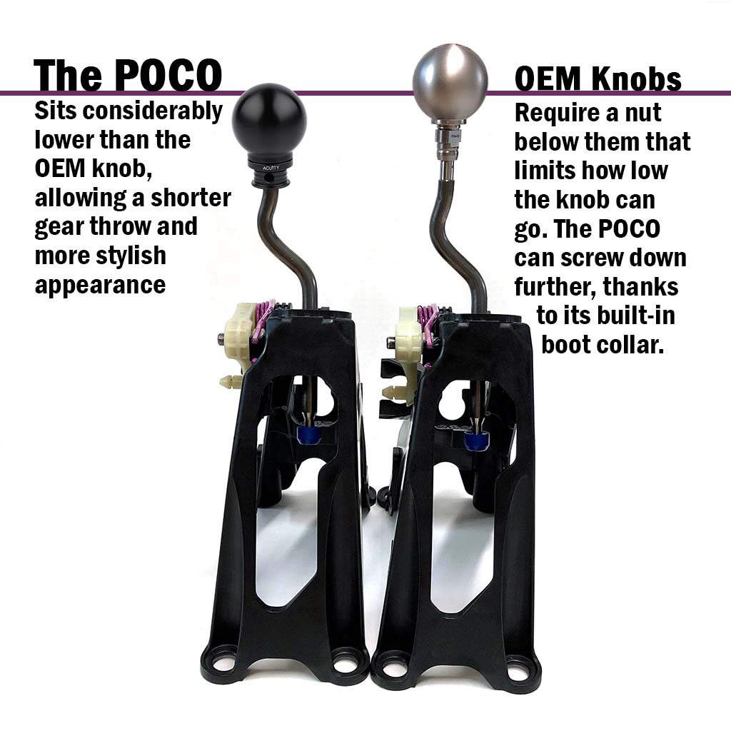 Acuity POCO Insulated Delrin Shift Knob | 16 - 22+ Civic, 18 - 22 Accord, 23+ Integra - Unity Performance