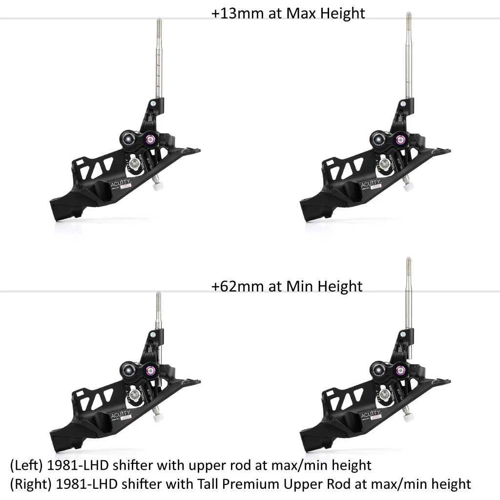 Acuity Premium Upper Shifter Rods | 16 - 22+ Civic, 18 - 22 Accord, 23+ Integra - Unity Performance