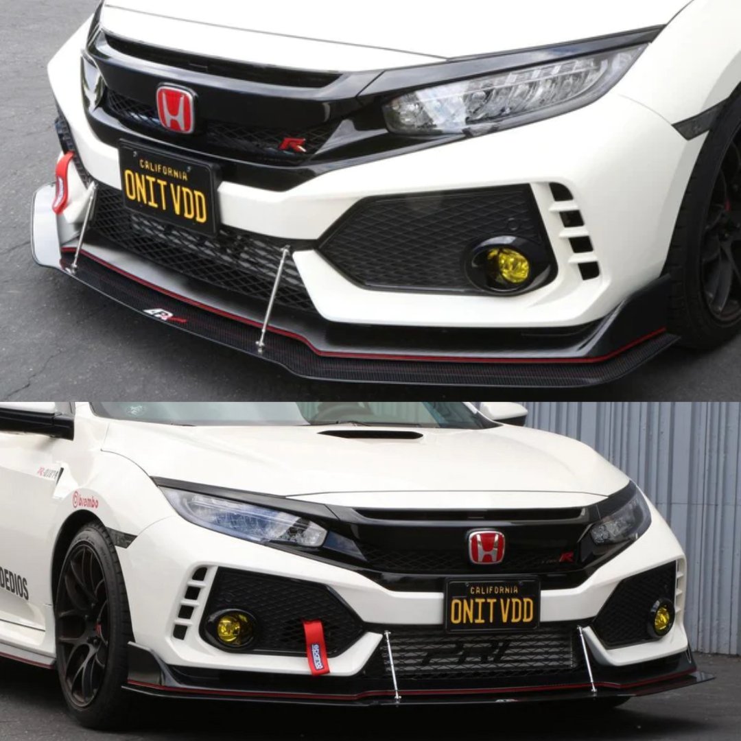 APR Carbon Fiber OEM Lip Splitter | 17 - 21 Civic Type R FK8 - Unity Performance