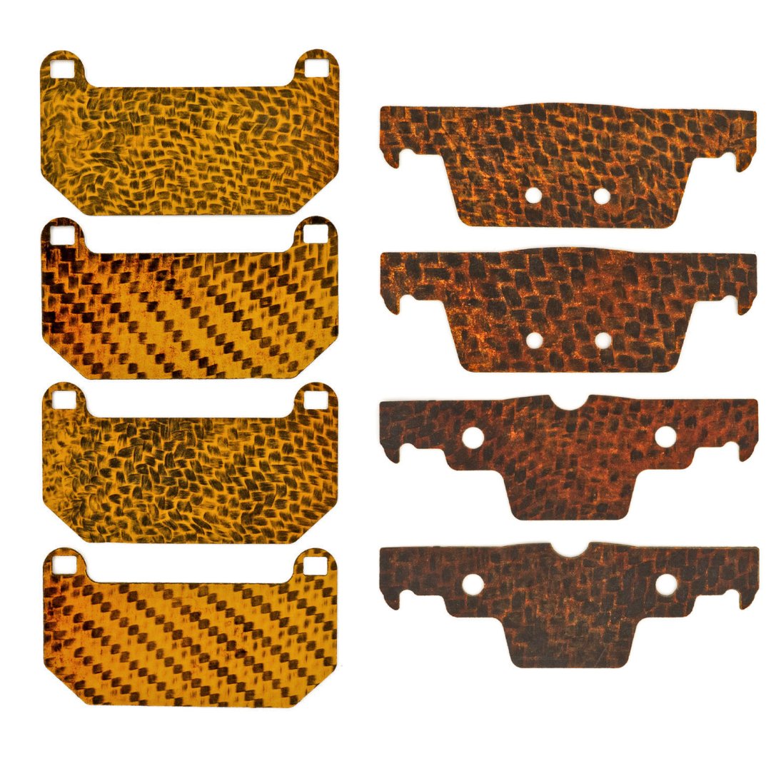 HEL Carbon Fiber Brake Pad Shims | 16 - 23+ Civic Type R FK8 & FL5, 23+ Integra Type S DE5 - Unity Performance