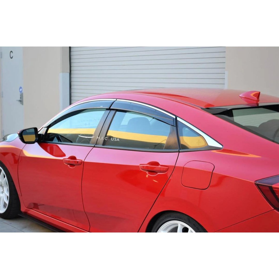 HIC USA Side Visor / Spoiler Kit | 16 - 21 Civic Sedan - Unity Performance