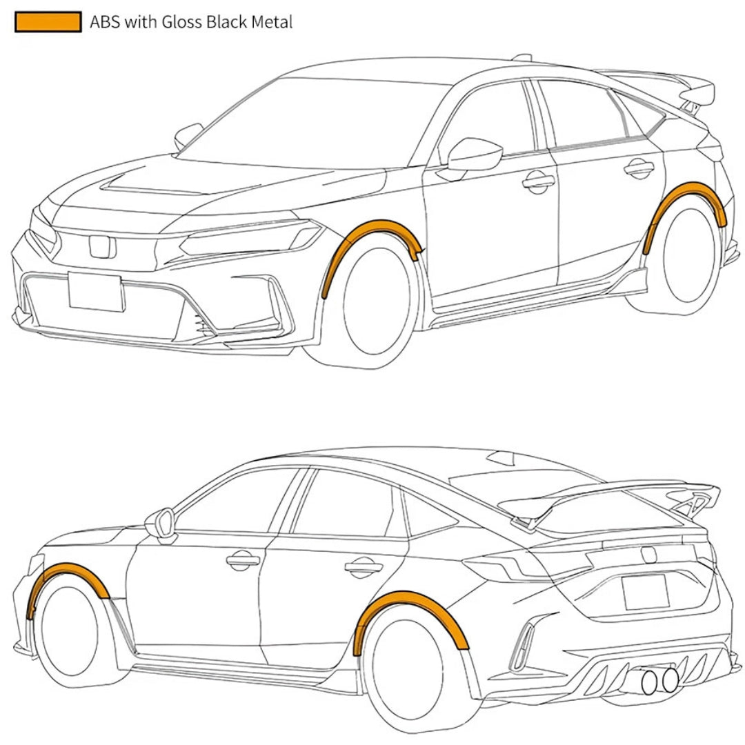 HKS Fender Extensions | 23+ Civic Type R FL5 - Unity Performance