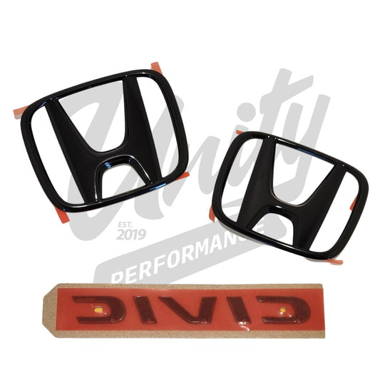 Honda OEM Black Emblems | 16 - 21 Civic - Unity Performance