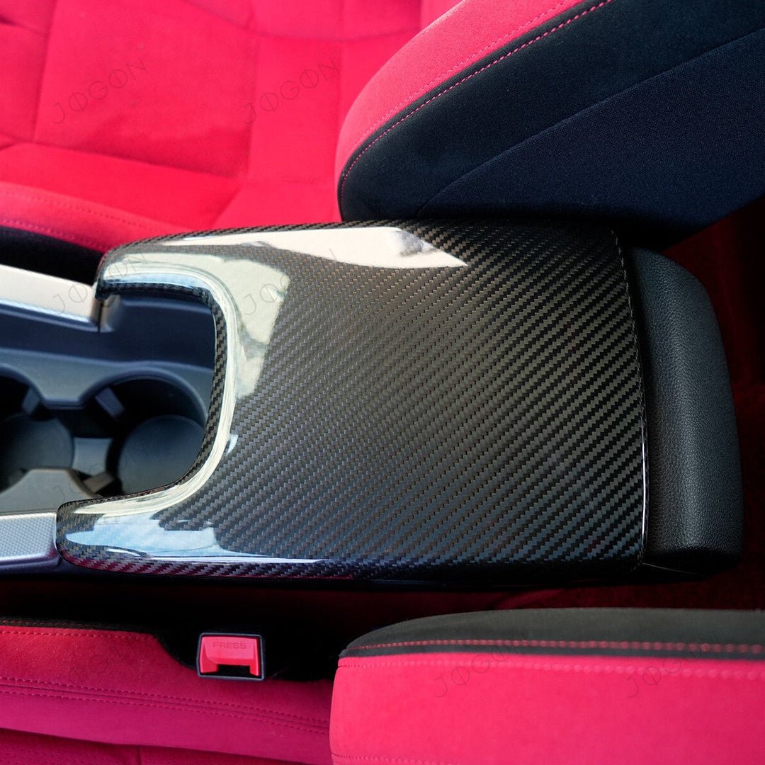 Jogon Carbon Fiber Armrest Lid Cover | 22+ Civic, 23+ Integra - Unity Performance