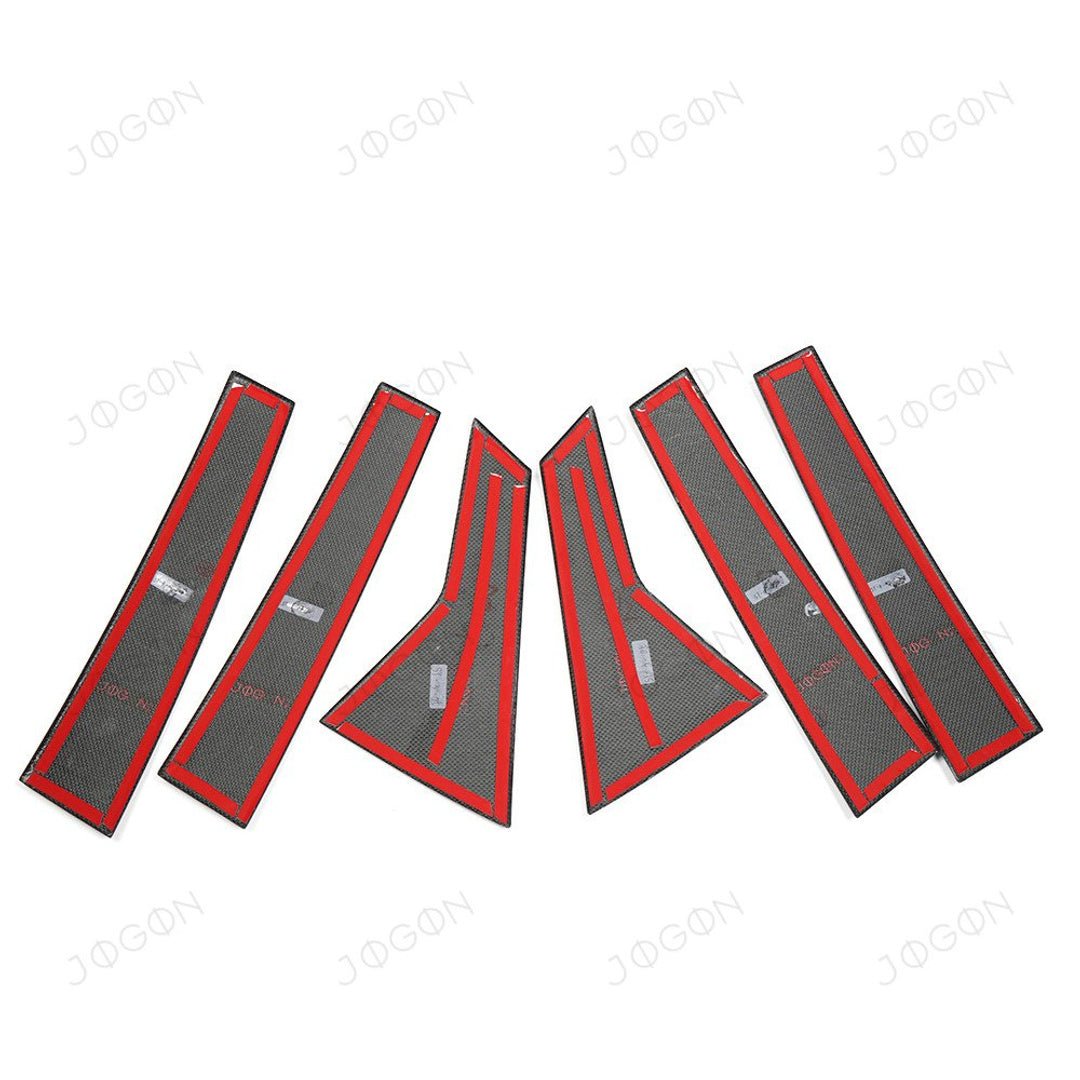 Jogon Carbon Fiber B+C Pillar Covers (6PC) | 23+ Civic Type R FL5 - Unity Performance