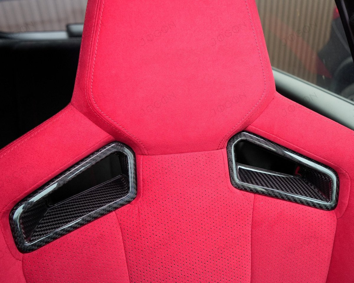 Jogon Carbon Fiber Front Seat Headrest Insert Trim | 23+ Civic Type R FL5 - Unity Performance