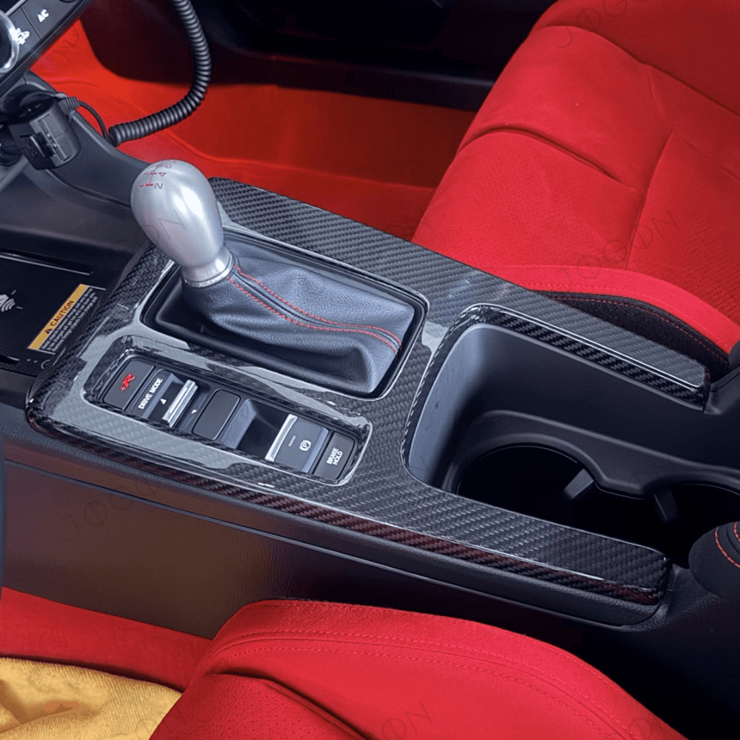 Jogon Carbon Fiber Gear Shift Panel Trim | 23+ Civic Type R FL5 - Unity Performance