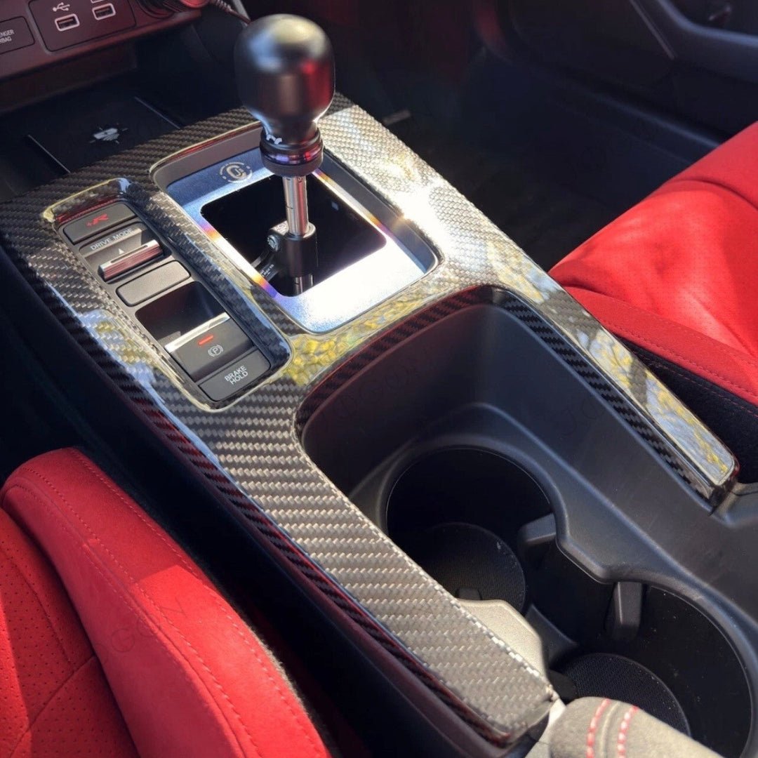 Jogon Carbon Fiber Gear Shift Panel Trim | 23+ Civic Type R FL5 - Unity Performance