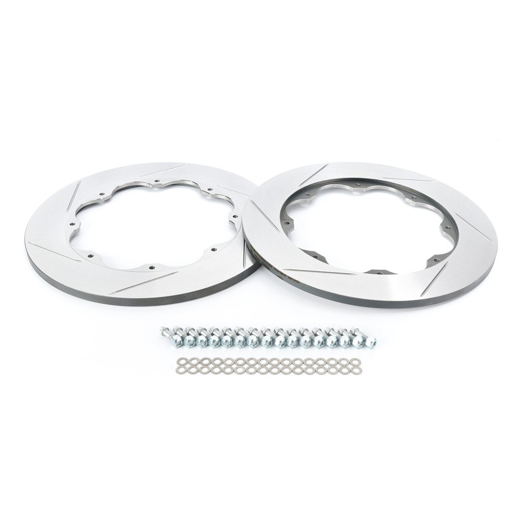 Paragon 2-piece Slotted Rear 350mm Replacement Rings | 17-23+ Type R F ...