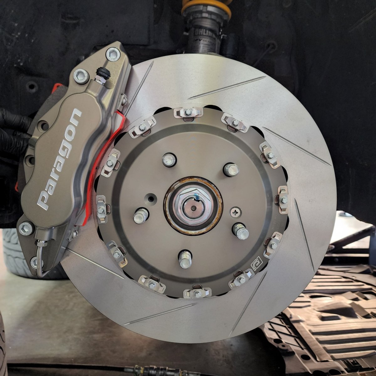 Paragon 355mm 6 - piston Big Brake Kit (BBK) | 16 - 22+ Civic (non - Type R) - Unity Performance