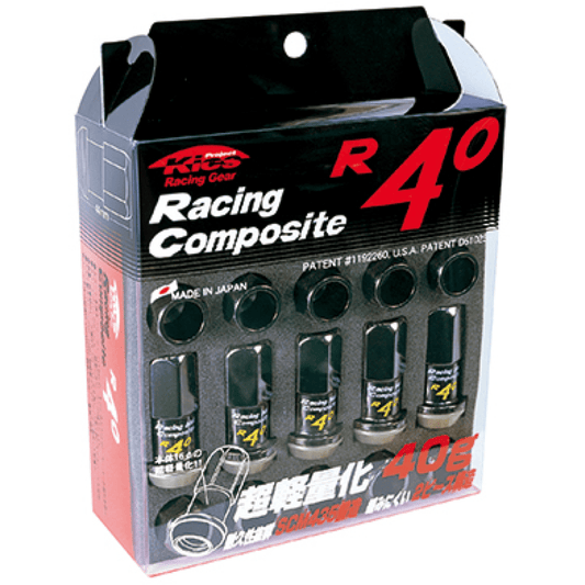 Project Kics R40 Black Lug Nuts (20 standard) | 16 - 22+ Civic, 23+ Integra - Unity Performance