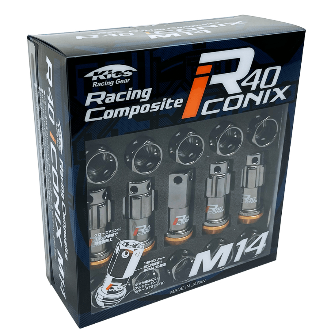 Project Kics R40 Iconix w/Black Classical Lock & Lug Nuts (16 standard + 4 locking) | 17 - 23+ Civic Type R FK8 & FL5, 23+ Integra Type S DE5 - Unity Performance