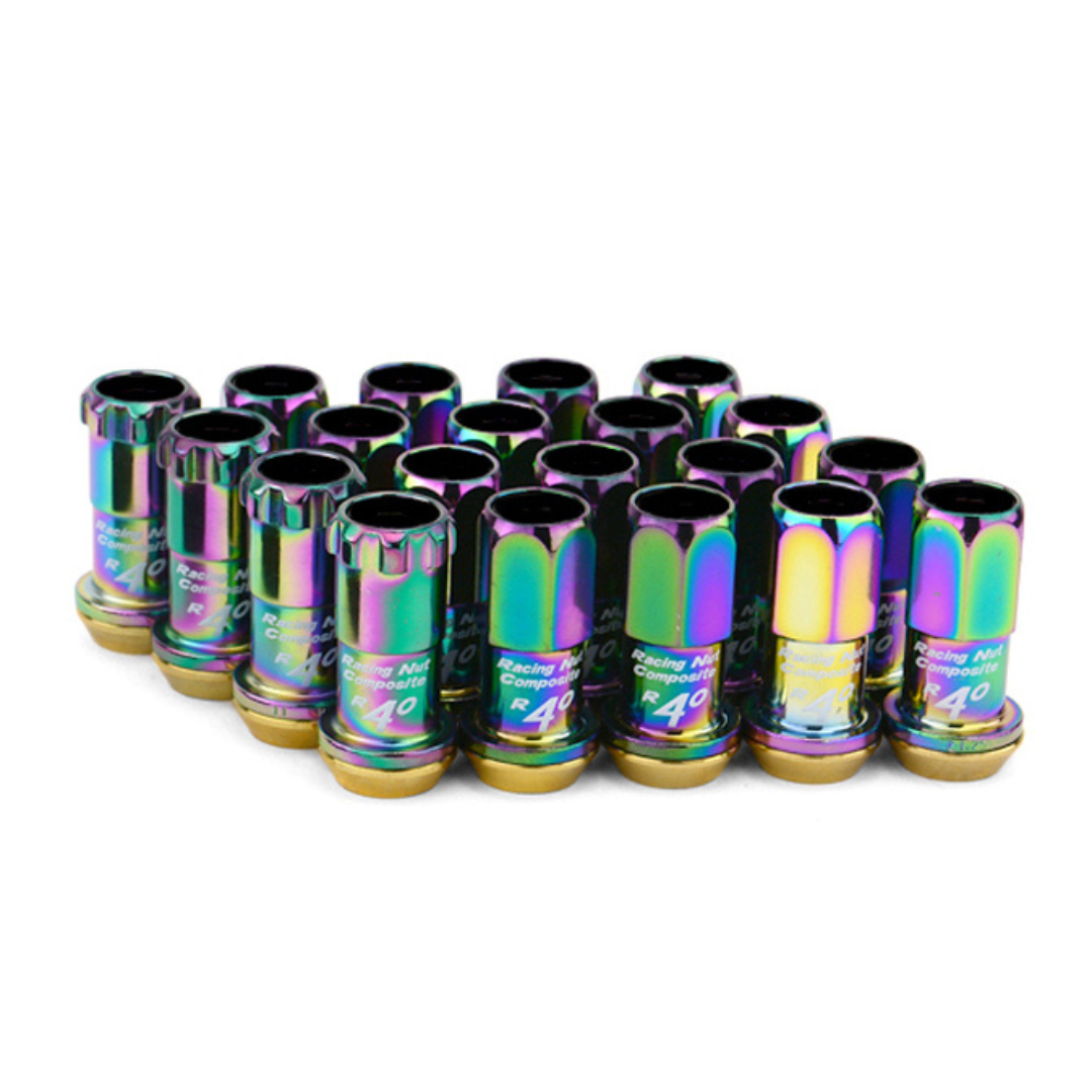Project Kics R40 Neo Chrome Lug Nuts (16 standard + 4 locking) | 16 - 22+ Civic, 23+ Integra - Unity Performance