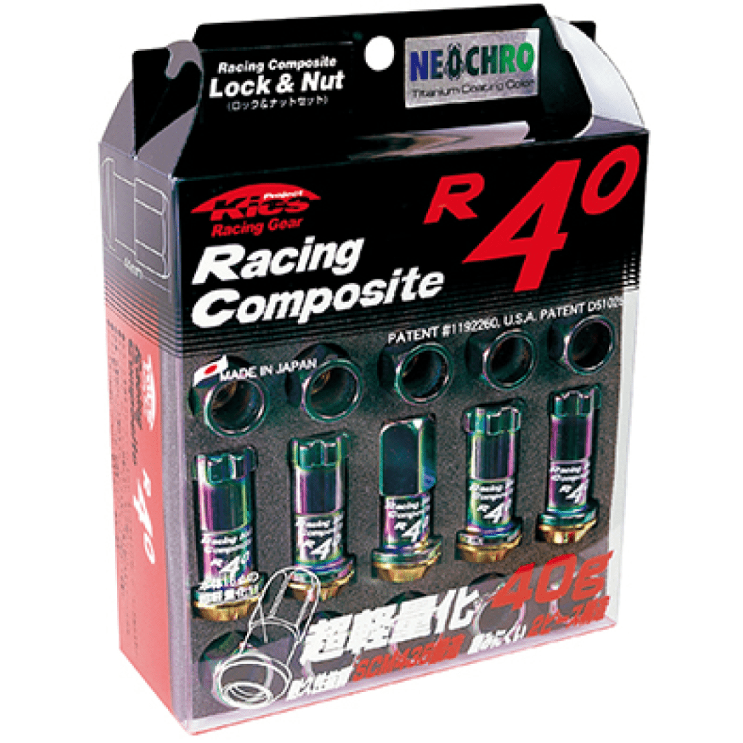 Project Kics R40 Neo Chrome Lug Nuts (16 standard + 4 locking) | 16 - 22+ Civic, 23+ Integra - Unity Performance