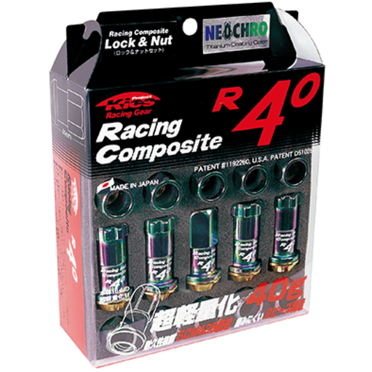 Project Kics R40 Neo Chrome Lug Nuts (16 standard + 4 locking) | 16 - 22+ Civic, 23+ Integra - Unity Performance