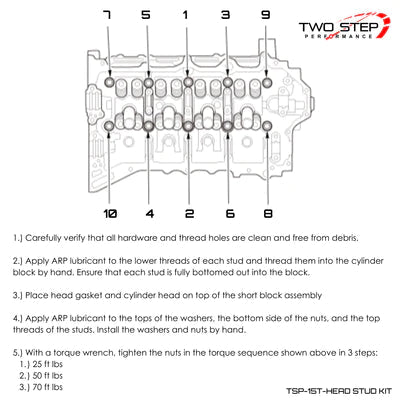 TSP L15 Head Stud Kit | 16 - 22+ Civic, 23+ Integra - Unity Performance