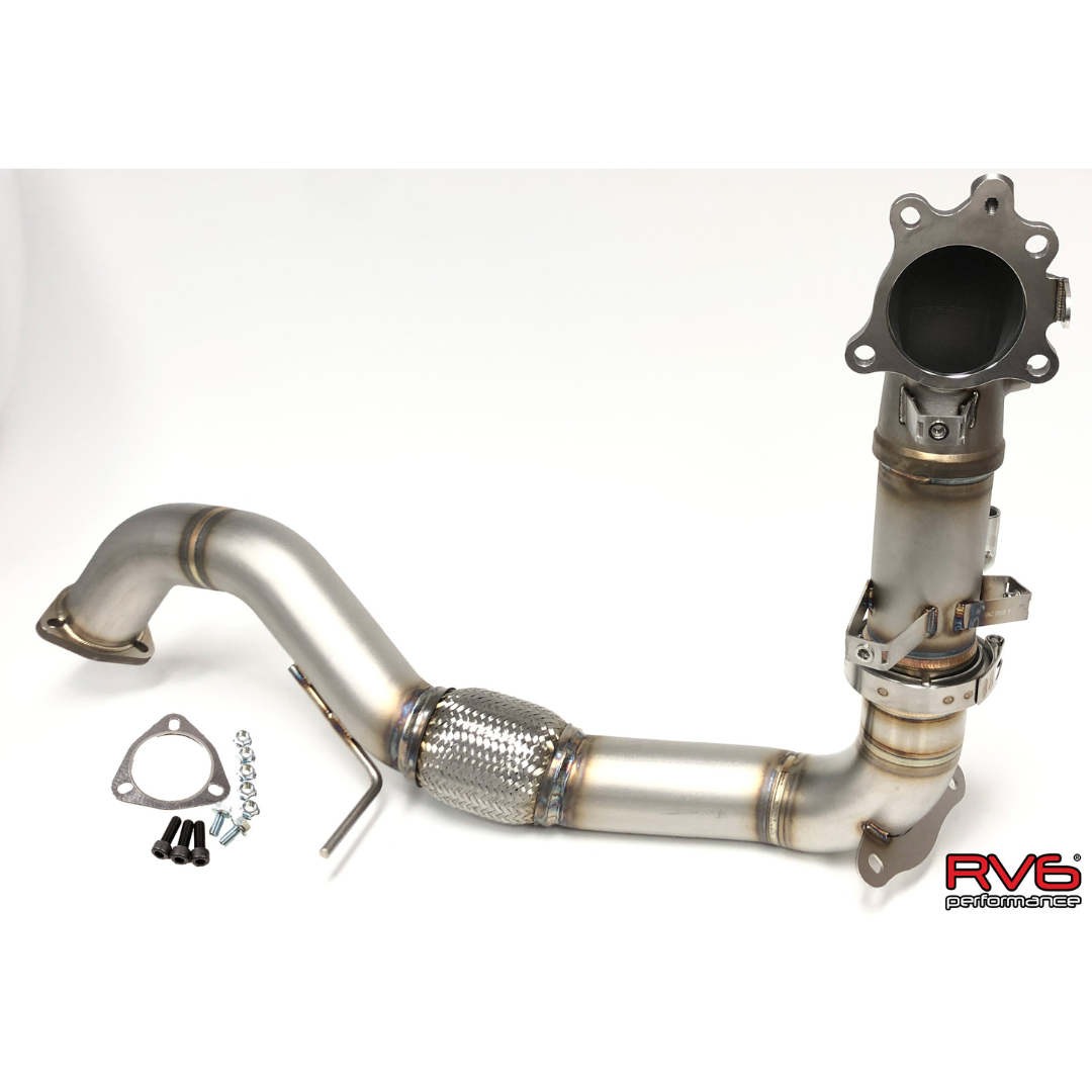 RV6 Catless Downpipe & Front Pipe Combo | 16-21 Civic 1.5T, Si